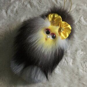 Handmade Kitschy Russian Furby Made of Real Fur